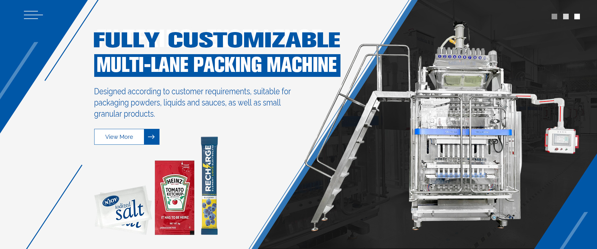 samfull premade pouch filling sealing packaging machine