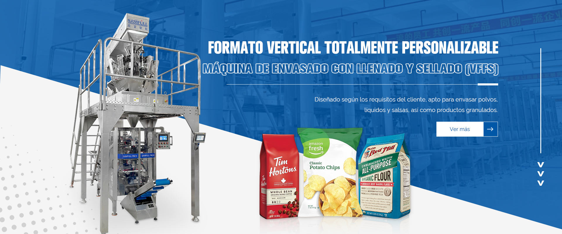 Máquina de envasado de sobres multilínea Samfull