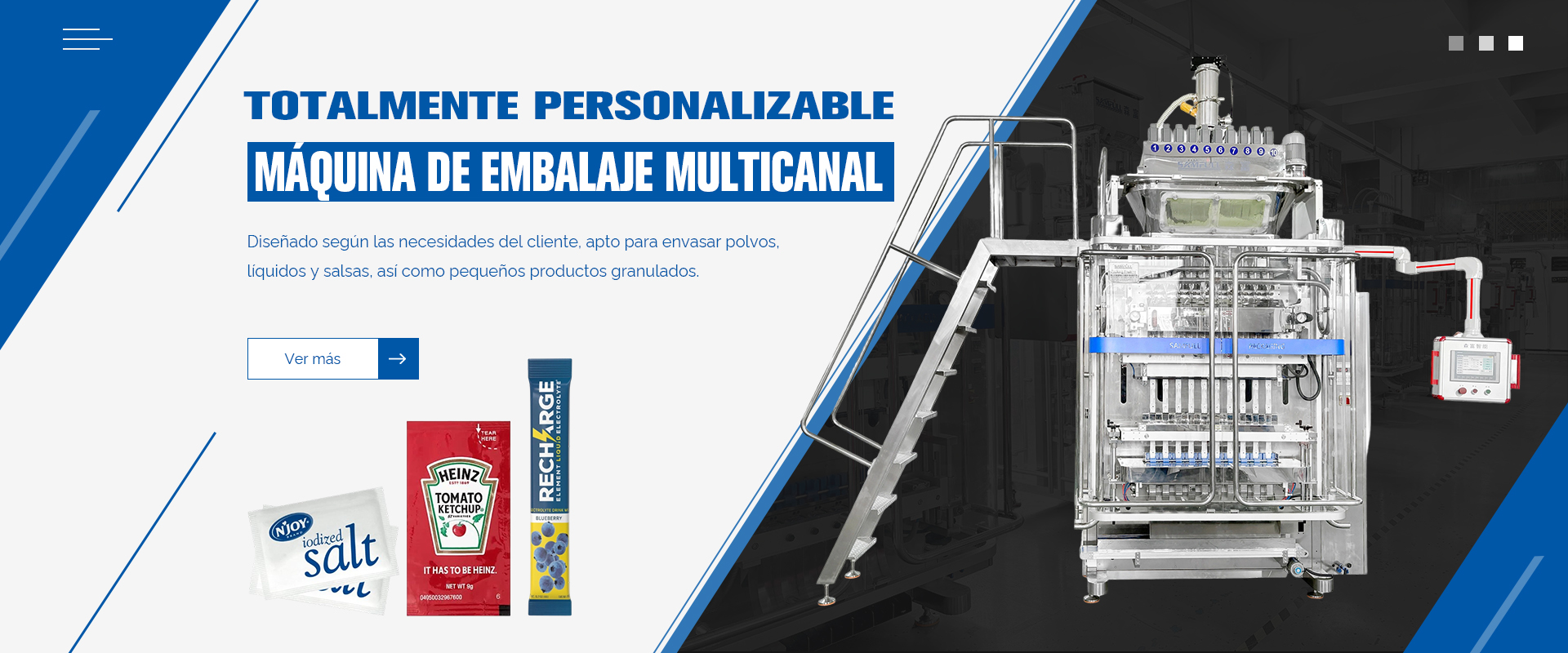 Máquina de llenado, sellado y envasado de bolsas prefabricadas Samfull